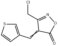 (4E)-3-(chloromethyl)-4-(3-thienylmethylene)isoxazol-5(4H)-one Structure