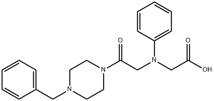 [[2-(4-benzylpiperazin-1-yl)-2-oxoethyl](phenyl)amino]acetic acid Structure