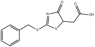 [2-(benzylthio)-4-oxo-4,5-dihydro-1,3-thiazol-5-yl]acetic acid 구조식 이미지