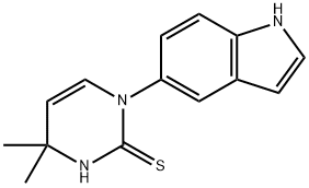 1-(1H-indol-5-yl)-4,4-dimethyl-1,4-dihydropyrimidine-2-thiol 구조식 이미지