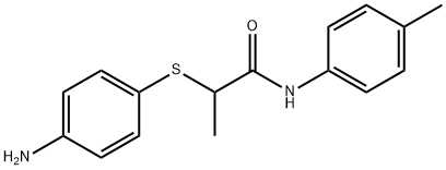 2-[(4-aminophenyl)thio]-N-(4-methylphenyl)propanamide 구조식 이미지