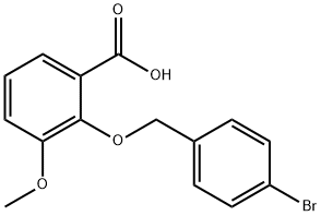 2-[(4-bromobenzyl)oxy]-3-methoxybenzoic acid 구조식 이미지