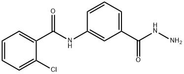 2-chloro-N-[3-(hydrazinocarbonyl)phenyl]benzamide 구조식 이미지