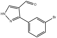 3-(3-bromophenyl)-1H-pyrazole-4-carbaldehyde 구조식 이미지