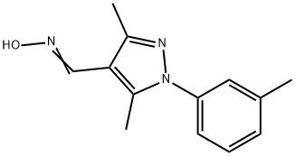 3,5-dimethyl-1-(3-methylphenyl)-1H-pyrazole-4-carbaldehyde oxime 구조식 이미지