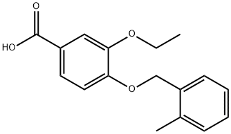 3-ethoxy-4-[(2-methylbenzyl)oxy]benzoic acid 구조식 이미지