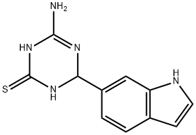 4-amino-6-(1H-indol-6-yl)-1,6-dihydro-1,3,5-triazine-2-thiol 구조식 이미지