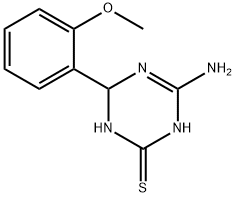 4-amino-6-(2-methoxyphenyl)-1,6-dihydro-1,3,5-triazine-2-thiol 구조식 이미지