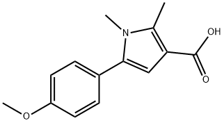 5-(4-methoxyphenyl)-1,2-dimethyl-1H-pyrrole-3-carboxylic acid 구조식 이미지