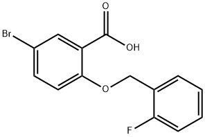 5-bromo-2-[(2-fluorobenzyl)oxy]benzoic acid Structure