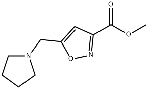 methyl 5-(pyrrolidin-1-ylmethyl)isoxazole-3-carboxylate 구조식 이미지