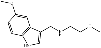 N-(2-methoxyethyl)-N-[(5-methoxy-1H-indol-3-yl)methyl]amine 구조식 이미지