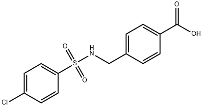 4-[[(4-Chlorophenylsulfonyl)amino]methyl]benzoic acid 구조식 이미지