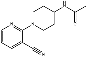 N-[1-(3-cyanopyridin-2-yl)piperidin-4-yl]acetamide 구조식 이미지