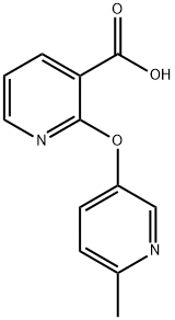 2-[(6-methylpyridin-3-yl)oxy]nicotinic acid 구조식 이미지