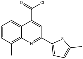 8-methyl-2-(5-methyl-2-thienyl)quinoline-4-carbonyl chloride 구조식 이미지