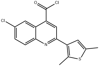 6-chloro-2-(2,5-dimethyl-3-thienyl)quinoline-4-carbonyl chloride 구조식 이미지