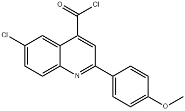 6-chloro-2-(4-methoxyphenyl)quinoline-4-carbonyl chloride 구조식 이미지