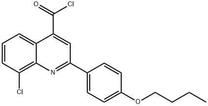 2-(4-butoxyphenyl)-8-chloroquinoline-4-carbonyl chloride 구조식 이미지