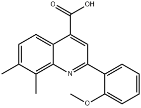 2-(2-methoxyphenyl)-7,8-dimethylquinoline-4-carboxylic acid 구조식 이미지