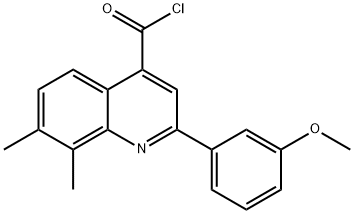 2-(3-methoxyphenyl)-7,8-dimethylquinoline-4-carbonyl chloride Structure