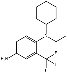 N-1-Cyclohexyl-N-1-ethyl-2-(trifluoromethyl)-1,4-benzenediamine 구조식 이미지