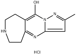 2-Methyl-6,7,8,9-tetrahydro-5H-1,4,7,10a-tetraaza-cyclohepta[f]inden-10-ol hydrochloride 구조식 이미지