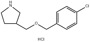 3-{[(4-Chlorobenzyl)oxy]methyl}pyrrolidinehydrochloride 구조식 이미지