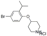 4-(4-Bromo-2-isopropylphenoxy)piperidinehydrochloride Structure