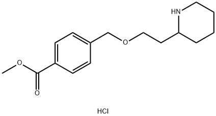 Methyl 4-{[2-(2-piperidinyl)ethoxy]-methyl}benzoate hydrochloride Structure