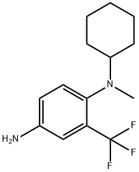 N-1-Cyclohexyl-N-1-methyl-2-(trifluoromethyl)-1,4-benzenediamine 구조식 이미지