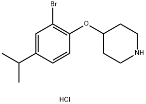 4-(2-Bromo-4-isopropylphenoxy)piperidinehydrochloride 구조식 이미지