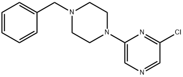 1-Benzyl-4-(6-chloro-2-pyrazinyl)piperazine Structure