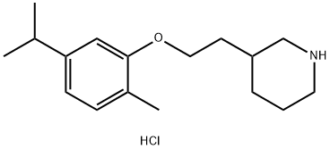 3-[2-(5-Isopropyl-2-methylphenoxy)ethyl]-piperidine hydrochloride Structure