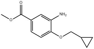 Methyl 3-amino-4-(cyclopropylmethoxy)benzoate Structure