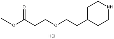 Methyl 3-[2-(4-piperidinyl)ethoxy]propanoatehydrochloride 구조식 이미지