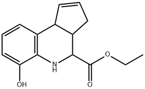 6-Hydroxy-3a,4,5,9b-tetrahydro-3H-cyclopenta[c]quinoline-4-carboxylic acid ethyl ester 구조식 이미지