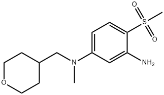 N1-Methyl-4-(methylsulfonyl)-N1-(tetrahydro-2H-pyran-4-ylmethyl)-1,3-benzenediamine Structure