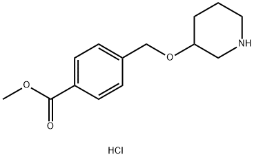 Methyl 4-[(3-piperidinyloxy)methyl]benzoatehydrochloride Structure