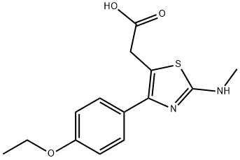 [4-(4-Ethoxy-phenyl)-2-methylamino-thiazol-5-yl]-acetic acid Structure