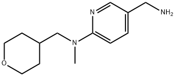 N-[5-(Aminomethyl)-2-pyridinyl]-N-methyl-N-(tetrahydro-2H-pyran-4-ylmethyl)amine 구조식 이미지