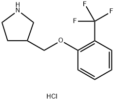 3-{[2-(Trifluoromethyl)phenoxy]methyl}pyrrolidinehydrochloride 구조식 이미지