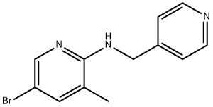 5-Bromo-3-methyl-N-(4-pyridinylmethyl)-2-pyridinamine 구조식 이미지