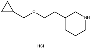 3-[2-(Cyclopropylmethoxy)ethyl]piperidinehydrochloride 구조식 이미지