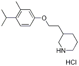 3-[2-(4-Isopropyl-3-methylphenoxy)ethyl]-piperidine hydrochloride Structure