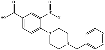 4-(4-Benzyl-1-piperazinyl)-3-nitrobenzoic acid Structure