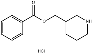 3-Piperidinylmethyl benzoate hydrochloride Structure