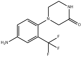4-[4-Amino-2-(trifluoromethyl)phenyl]-2-piperazinone 구조식 이미지