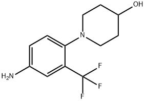 1-[4-Amino-2-(trifluoromethyl)phenyl]-4-piperidinol 구조식 이미지