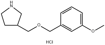 3-{[(3-Methoxybenzyl)oxy]methyl}pyrrolidinehydrochloride Structure